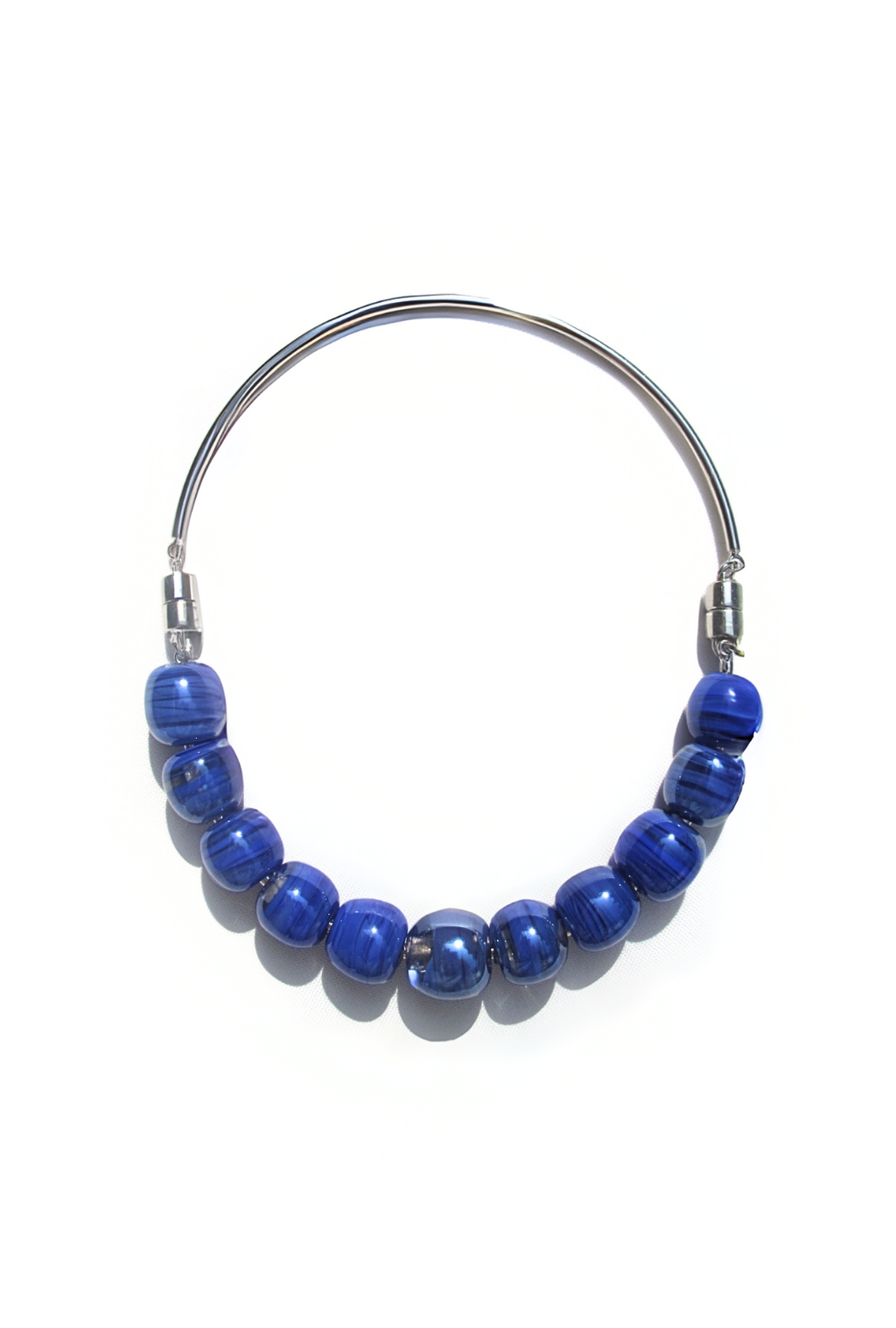 Blooming necklace - Half moon - Dark blue