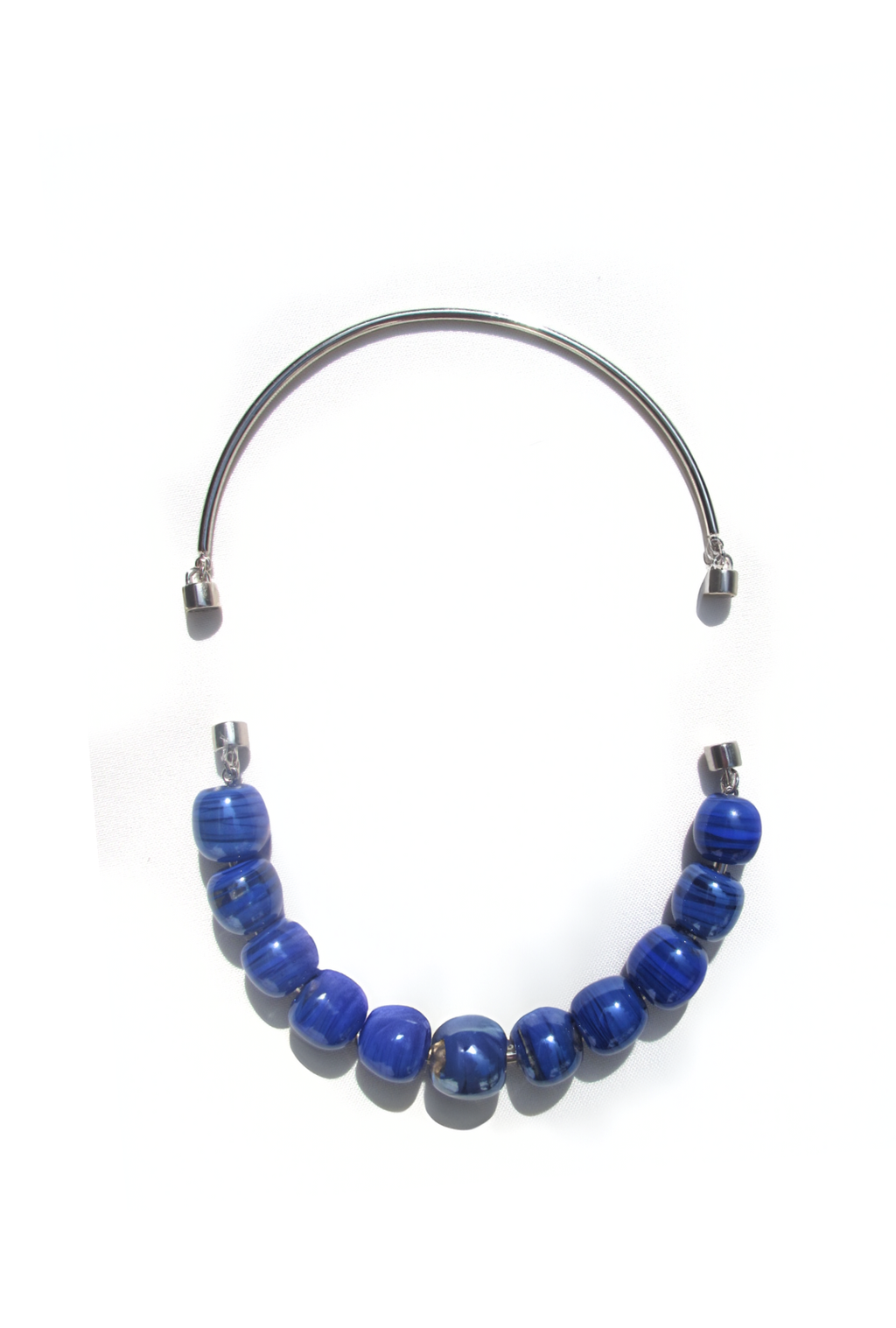 Blooming necklace - Half moon - Dark blue