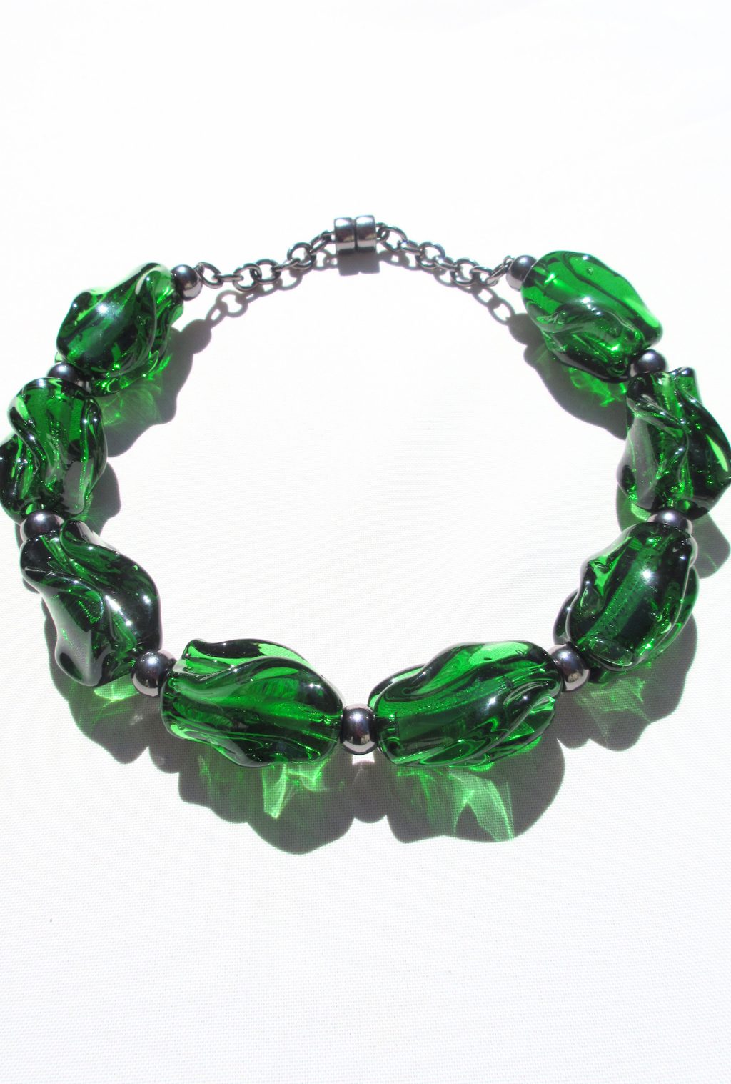 Dark green Murano glass