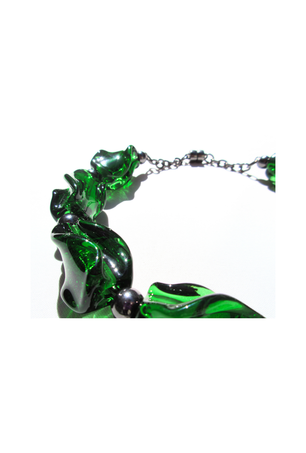 Dark green Murano glass